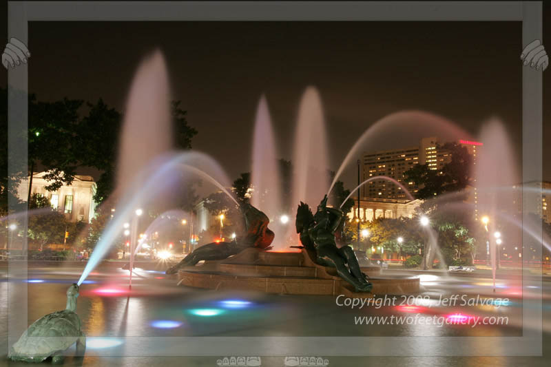 Fountains Along the Ben Franklin Parkway, Philadelphia