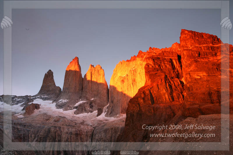 Expected Sunrise - Torres del Paine Trek, Chile