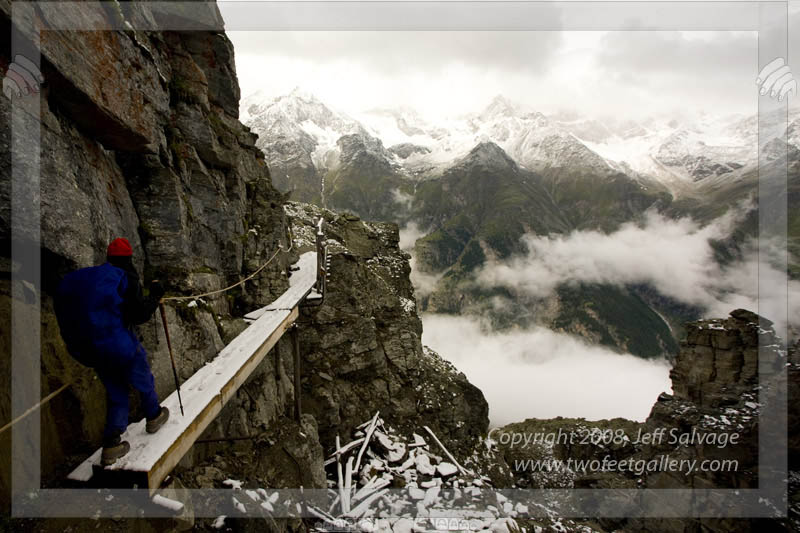 Slippery Planks - Haute Route Trek - Alps