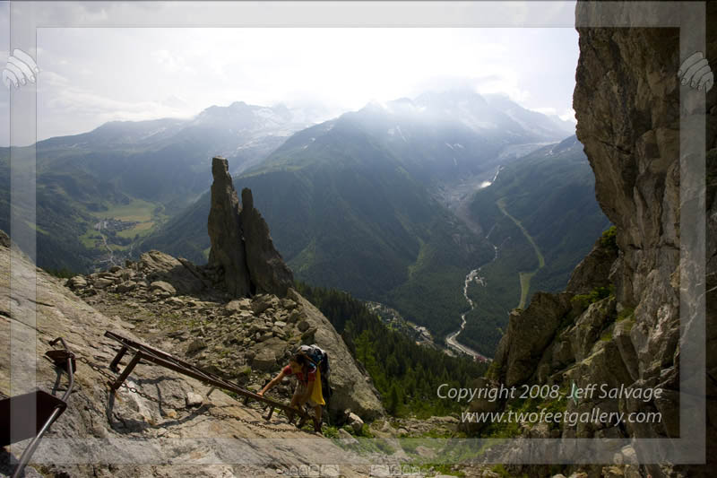 Frightful Ladders - Tour de Mont Blanc - Alps