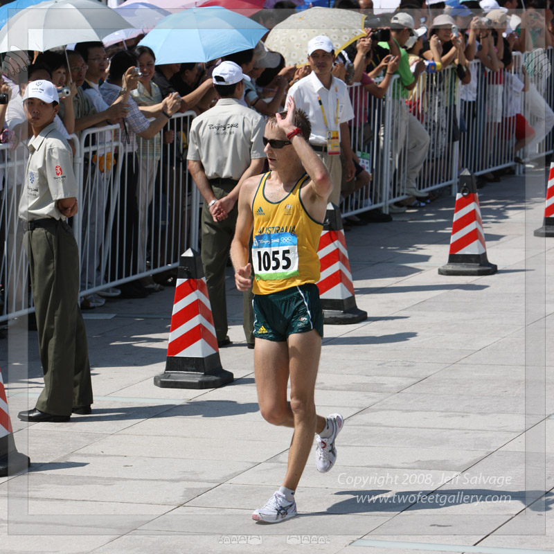 Jared Tallent<BR>50K Men's Race Walk<BR>2008 Olympic Games - Beijing, China