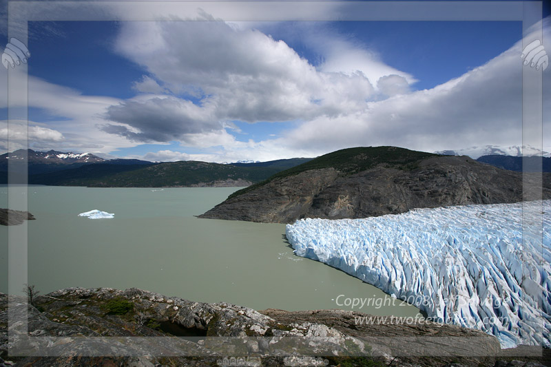 Receeding Glacier Grey<BR>Torres del Paine Trek - Patagonia, Chile